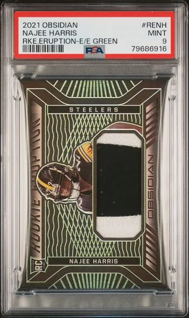 2021 Panini Obsidian Najee Harris Eruption Electric Etch Green #RENH card image