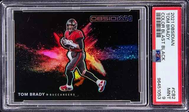 2021 Panini Obsidian Tom Brady Color Blast Black #CB-2 card image