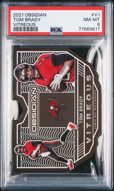 2021 Panini Obsidian Tom Brady Vitreous #V1 card image