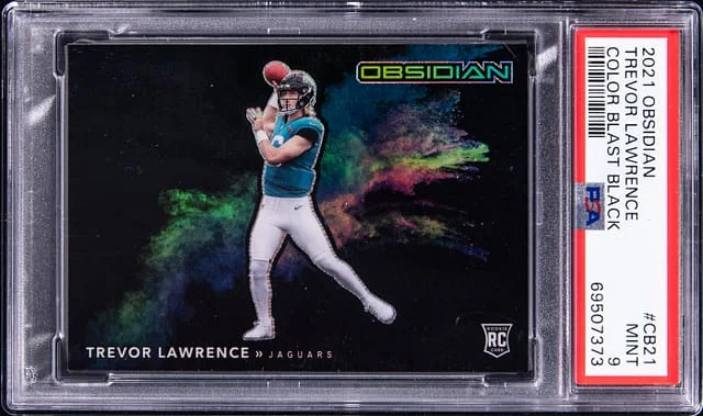 2021 Panini Obsidian Trevor Lawrence Color Blast Black #CB-21 card image