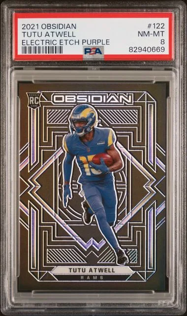 2021 Panini Obsidian Tutu Atwell Electric Etch Purple #122 card image