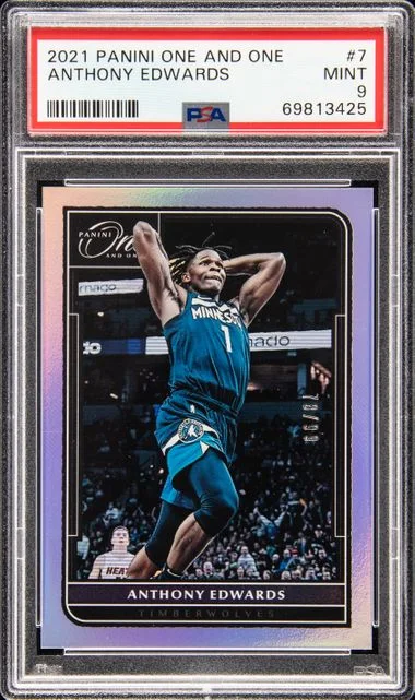 2021 Panini One and One Anthony Edwards #7 card image