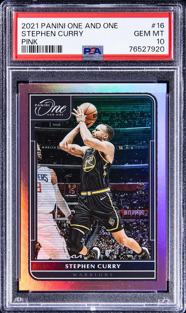 2021 Panini One and One Stephen Curry Pink #16 card image