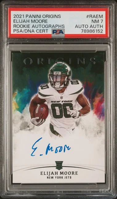 2021 Panini Origins Autographs Raem Elijah Moore #no-number card image