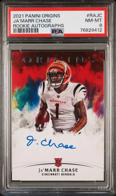 2021 Panini Origins Autographs Rajc Ja’Marr Chase #no-number card image