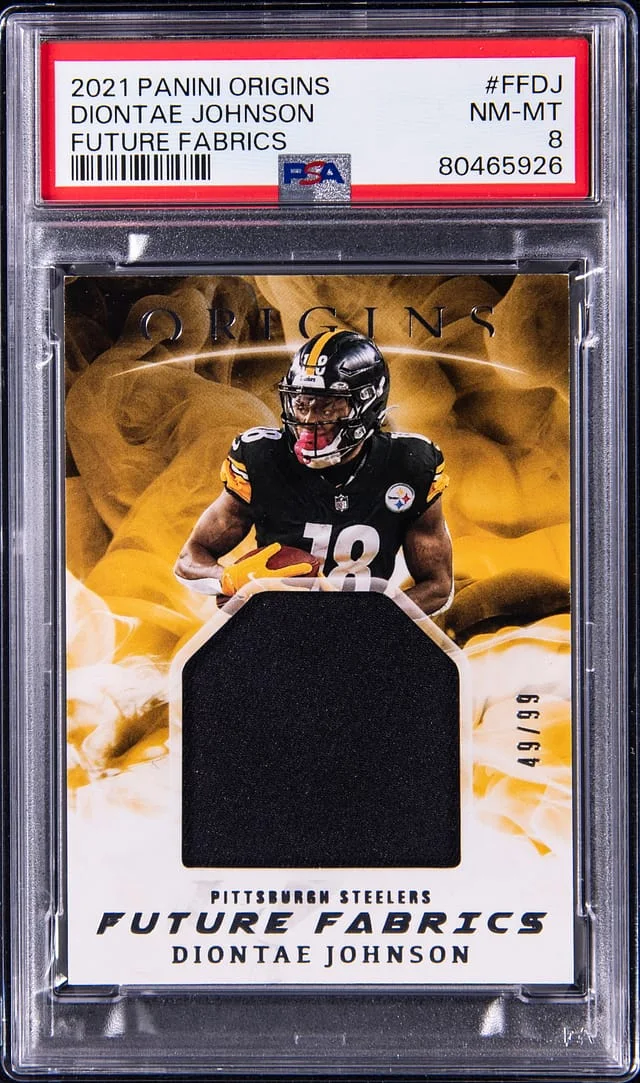 2021 Panini Origins Diontae Johnson Future Fabrics #FF-DJ card image