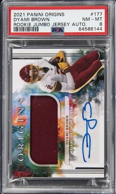 2021 Panini Origins Dyami Brown Jumbo Jersey Autograph #177 card image