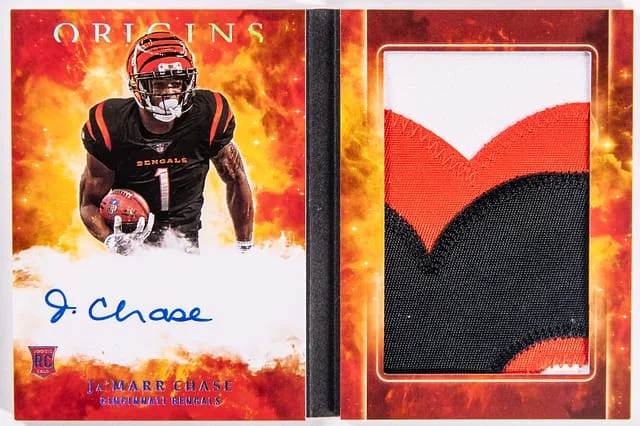 2021 Panini Origins Ja'Marr Chase RPA Booklet #RBA-JC card image