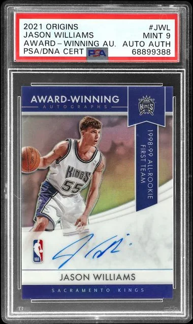 2021 Panini Origins Jason Williams Award-Winning Autographs #JWL card image