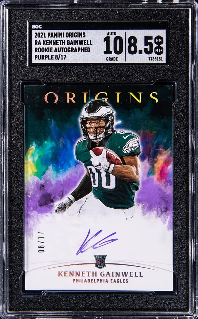 2021 Panini Origins Kenneth Gainwell Autographed Purple #RA-KG card image