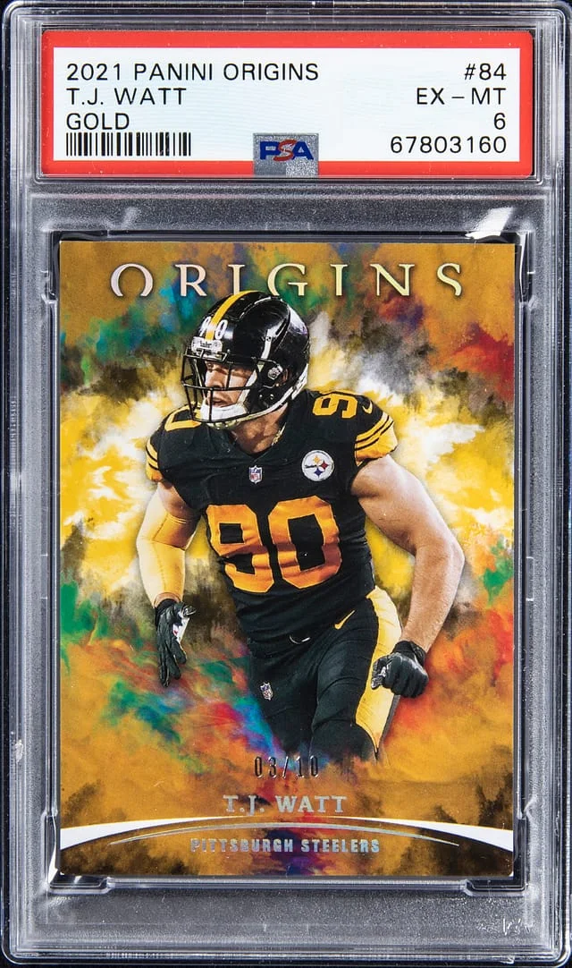 2021 Panini Origins T.J Watt Gold #84 card image