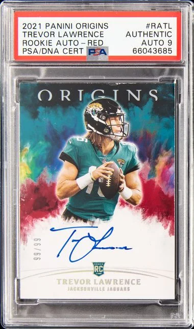 2021 Panini Origins Trevor Lawrence Autograph #RATL card image