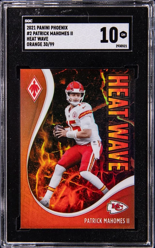 2021 Panini Patrick Mahomes II Phoenix Heat Wave Orange #2 card image