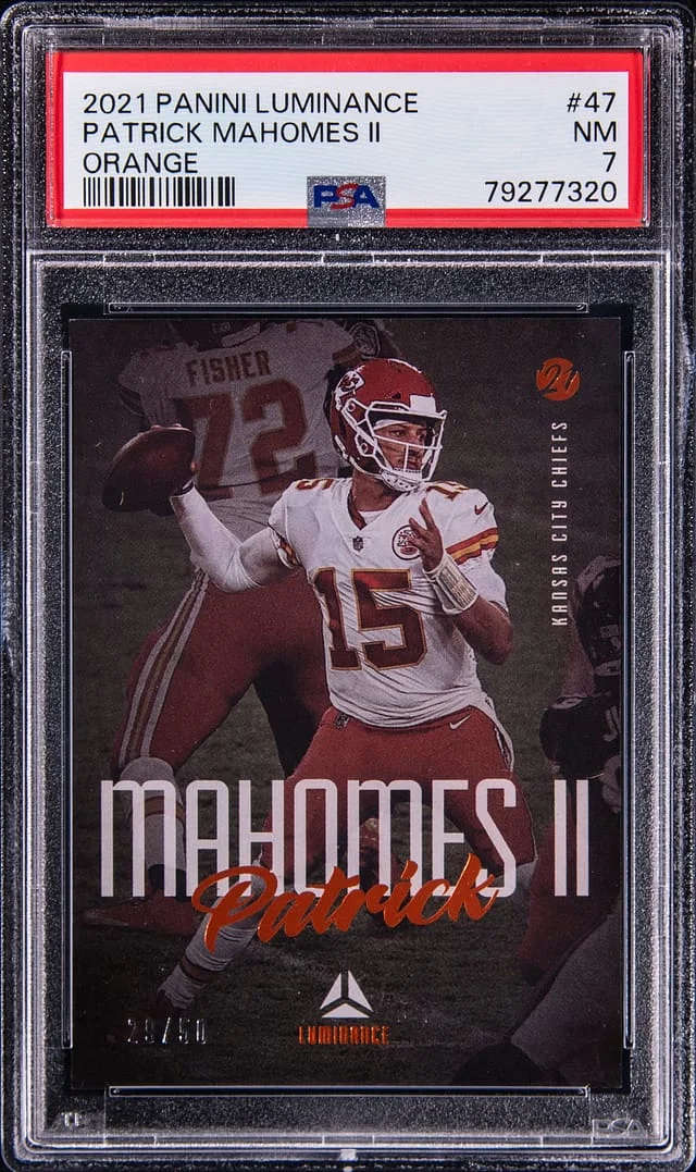 2021 Panini Patrick Mahomes II Luminance Orange #47 card image