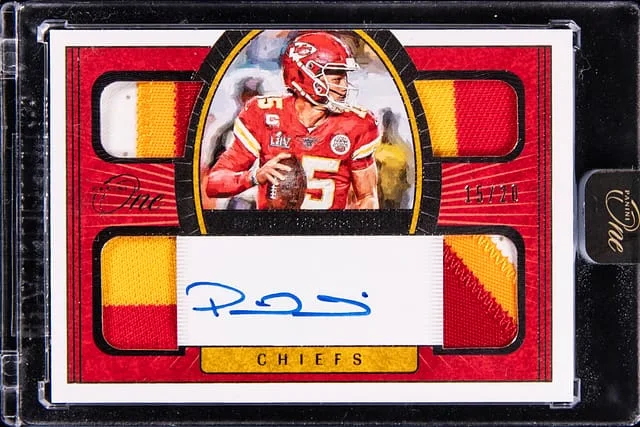 2021 Panini Patrick Mahomes II One Quad Patch Autograph #56 card image
