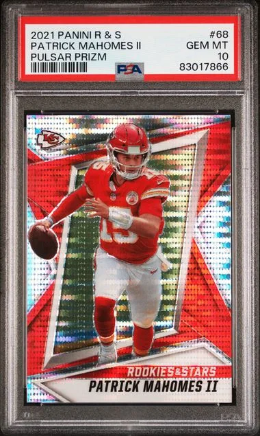 2021 Panini Patrick Mahomes II Rookies & Stars Pulsar Prizm #68 card image