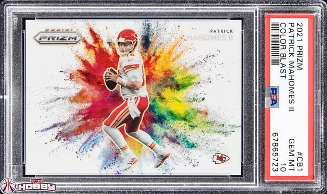 2021 Panini Patrick Mahomes II Color Blast Prizm #CB1 card image