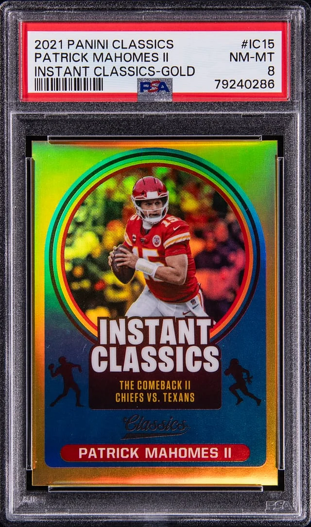 2021 Panini Patrick Mahomes II Classics Instant Classics Gold #IC-15 card image