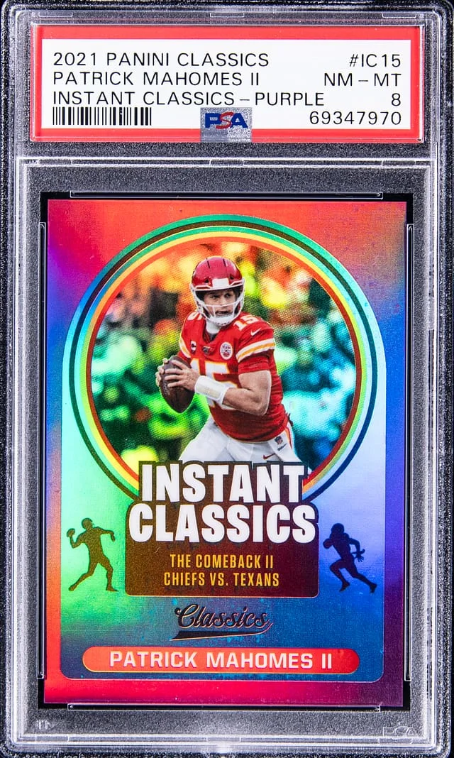 2021 Panini Patrick Mahomes II Classics Instant Classics Purple #IC15 card image