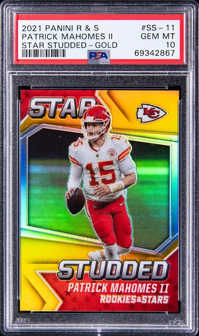 2021 Panini Patrick Mahomes II & Stars Star Studded Gold #SS-11 card image