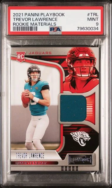 2021 Panini Playbook Materials Trl Trevor Lawrence #no-number card image