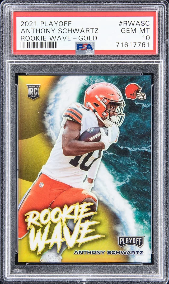 2021 Panini Playoff Anthony Schwartz Wave Gold #RWASC card image