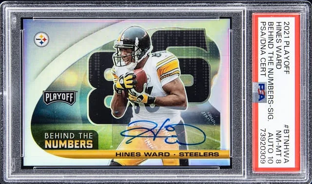 2021 Panini Playoff Hines Ward Behind The Numbers Autograph #BTN-HWA card image