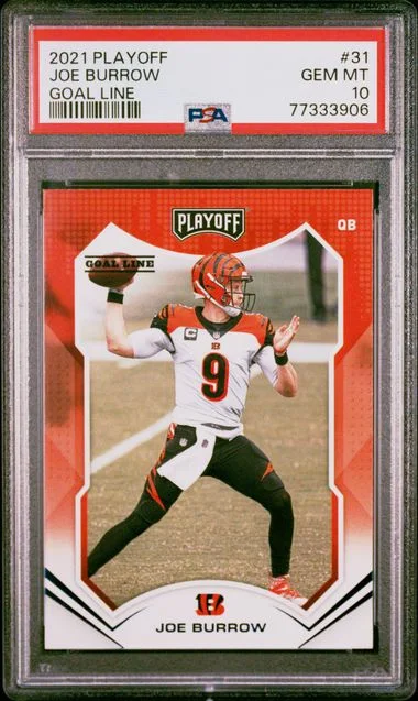 2021 Panini Playoff Joe Burrow Goal Line #31 card image