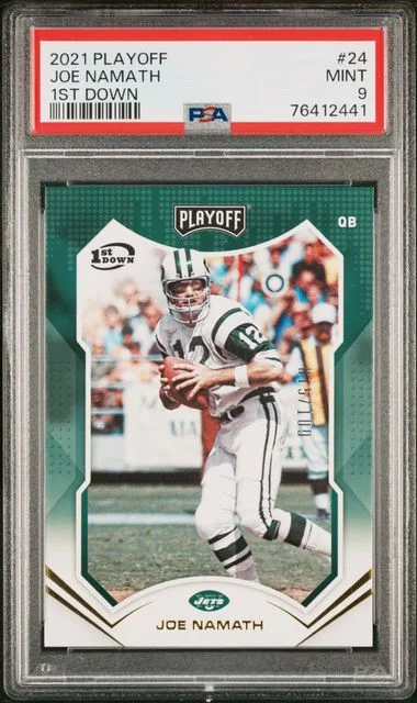 2021 Panini Playoff Joe Namath 1st Down #24 card image