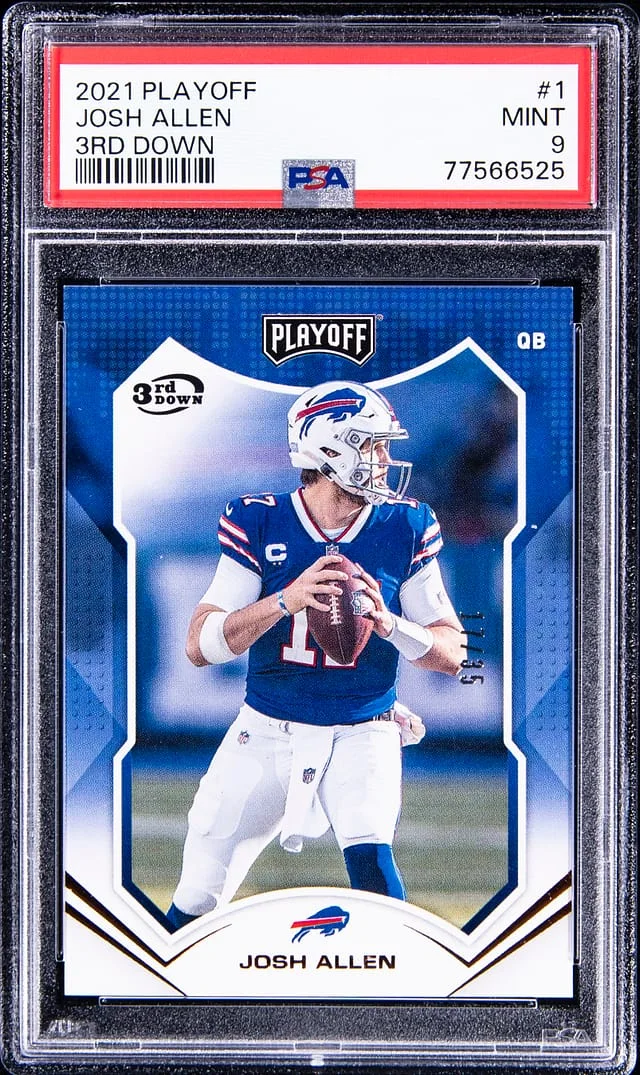2021 Panini Playoff Josh Allen Plus Red #1 card image