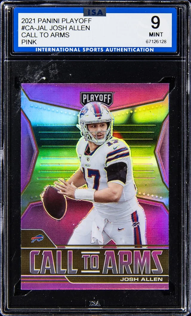2021 Panini Playoff Josh Allen Call to Arms Pink #CA-JAL card image