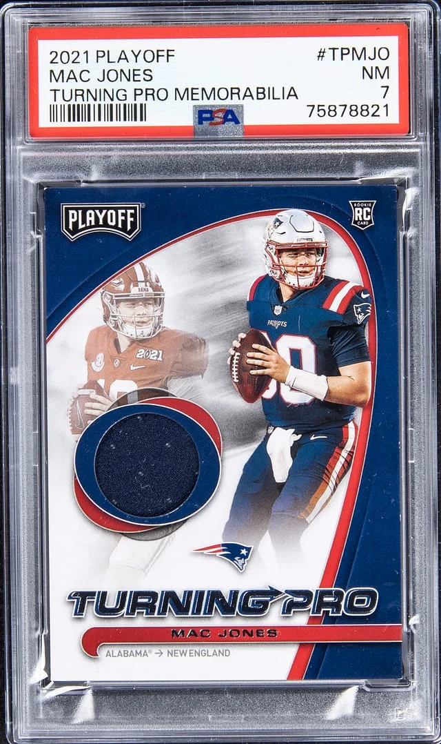 2021 Panini Playoff Mac Jones Turning Pro Memorabilia #TPMJO card image
