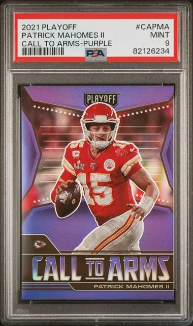 2021 Panini Playoff Patrick Mahomes II Call to Arms Blue #CAPMA card image
