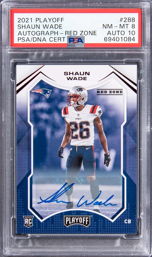 2021 Panini Playoff Shaun Wade Red Zone Autograph #288 card image