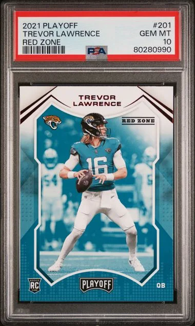 2021 Panini Playoff Trevor Lawrence Red Zone #201 card image