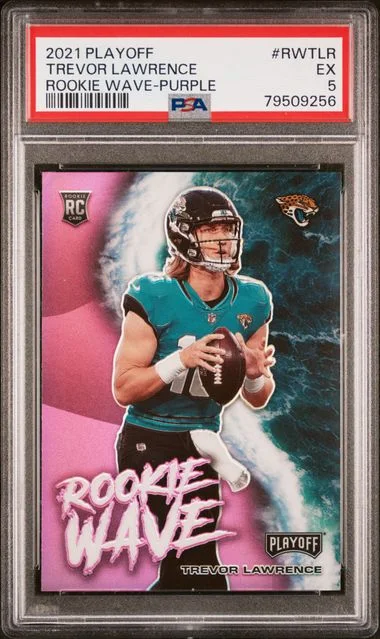 2021 Panini Playoff Wave Purple Rwtlr Trevor Lawrence #no-number card image