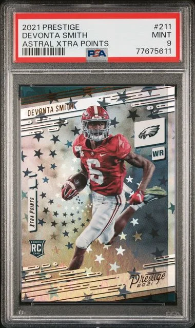 2021 Panini Prestige Devonta Smith Astral Xtra Points #211 card image