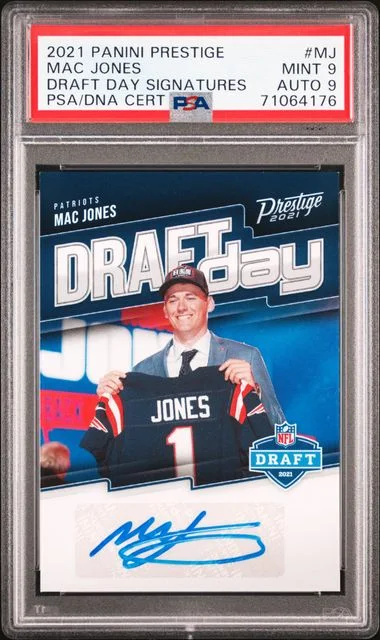 2021 Panini Prestige Draft Day Signatures MJ Mac Jones #no-number card image