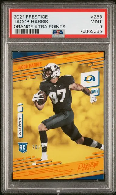 2021 Panini Prestige Jacob Harris Orange Xtra Points #283 card image