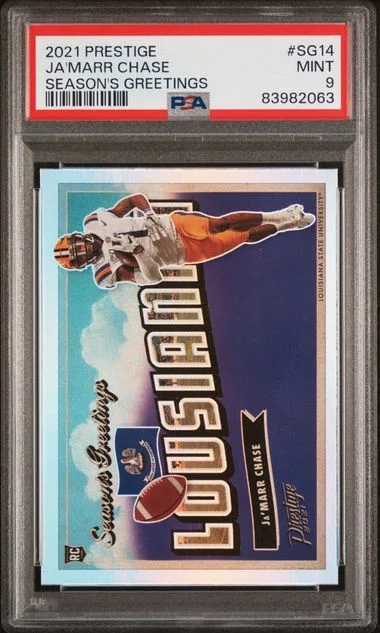 2021 Panini Prestige Ja'Marr Chase Season's Greetings #Sg14 card image
