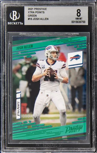 2021 Panini Prestige Josh Allen Green Xtra Points #16 card image