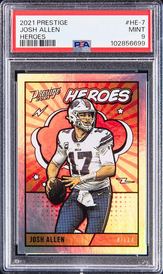 2021 Panini Prestige Josh Allen Heroes #HE-7 card image