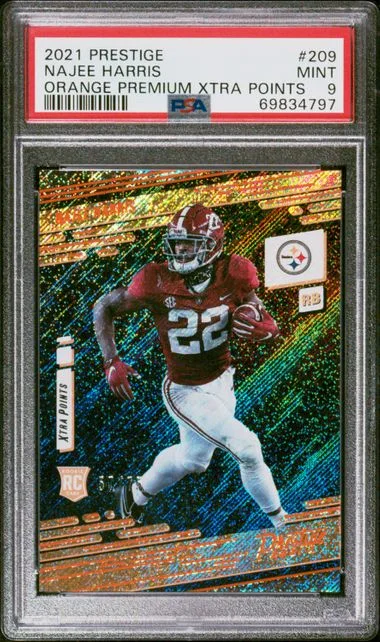 2021 Panini Prestige Najee Harris Orange Premium Xtra Points #209 card image