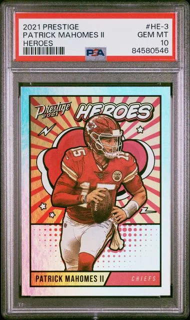 2021 Panini Prestige Patrick Mahomes II Heroes #HE-3 card image