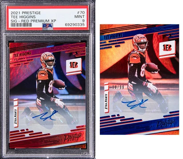 2021 Panini Prestige Signature Tee Higgins #no-number card image