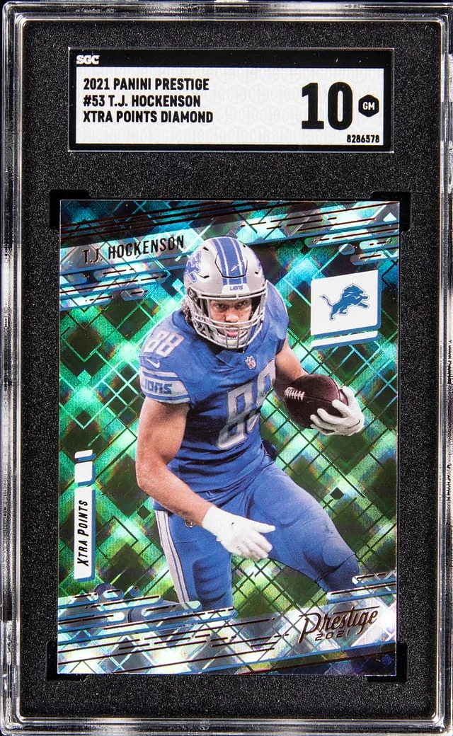 2021 Panini Prestige T.J. Hockenson Xtra Points Diamond #53 card image