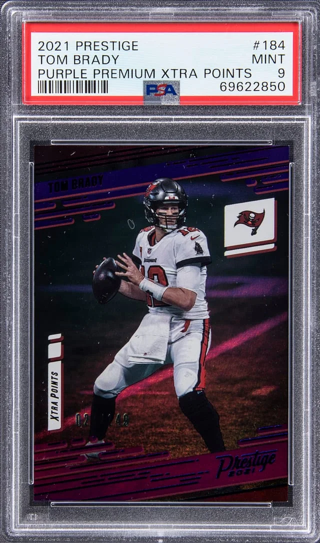 2021 Panini Prestige Tom Brady Red Xtra Points #184 card image
