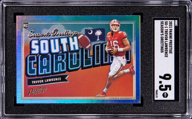 2021 Panini Prestige Trevor Lawrence Season's Greetings #SG-1 card image