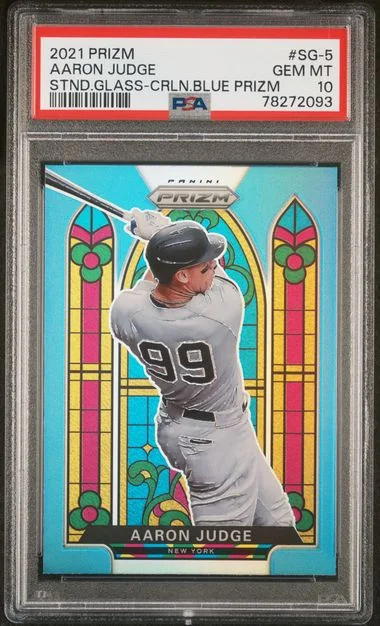 2021 Panini Prizm Aaron Judge Stained Glass #SG-5 card image