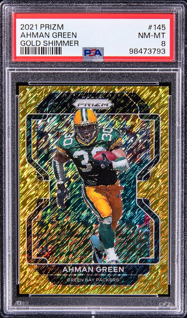 2021 Panini Prizm Ahman Gold Shimmer #145 card image